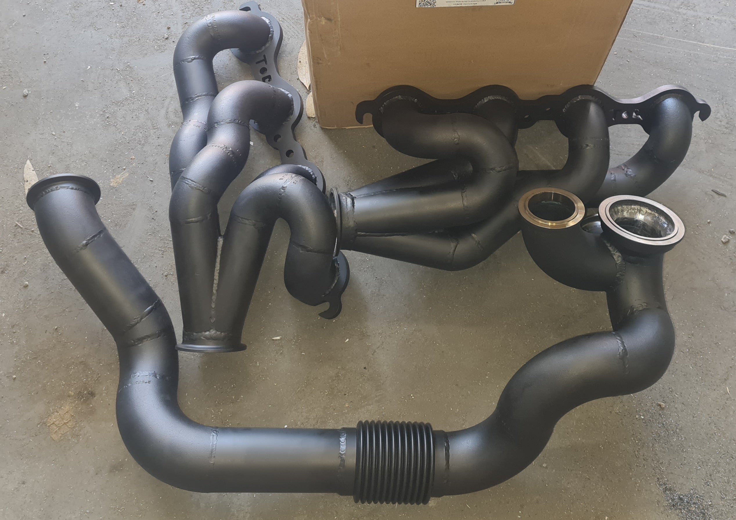 Vb - vs turbo manifold set to suit ls1 ls2 ls3 V band g42-g45 NON A/C